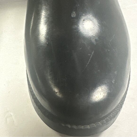 Michael Kors Black Tall Shiny Rain Boots Size 7 Capsule Preppy Academia - Picture 10 of 10